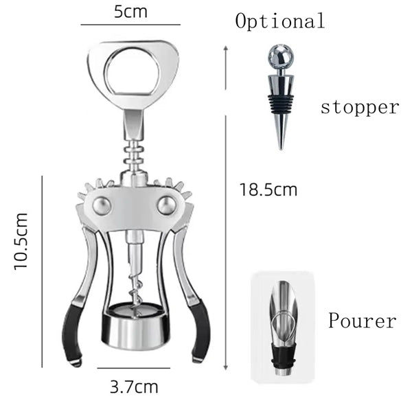 Wine Bottle Opener Wing Corkscrew Zinc Alloy