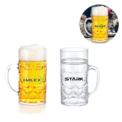 32OZ Clear Plastic Beer Mugs