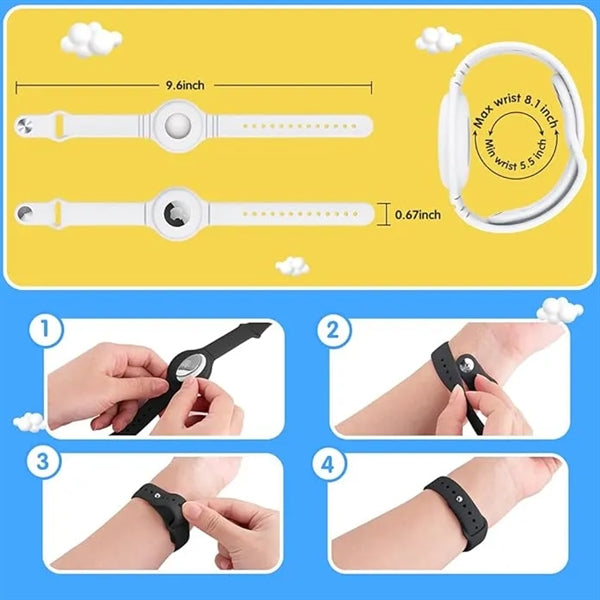 Kids Silicone Watch Bands A Tag Bracelet Wristband