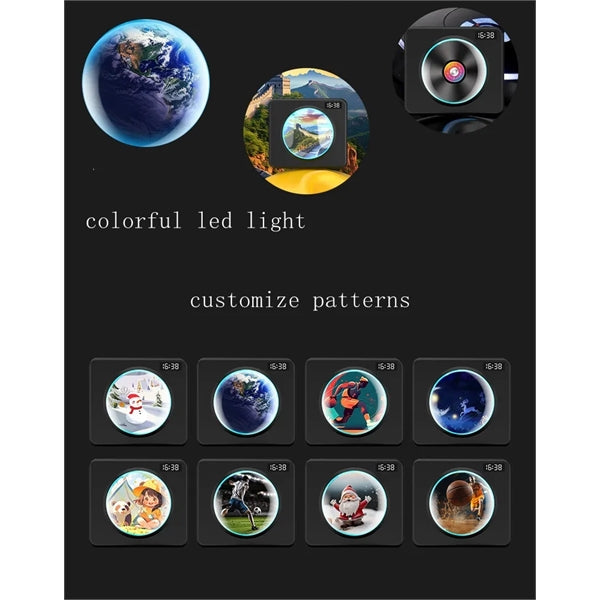 Bluetooth Speaker with Led Light Clock Customized Patterns