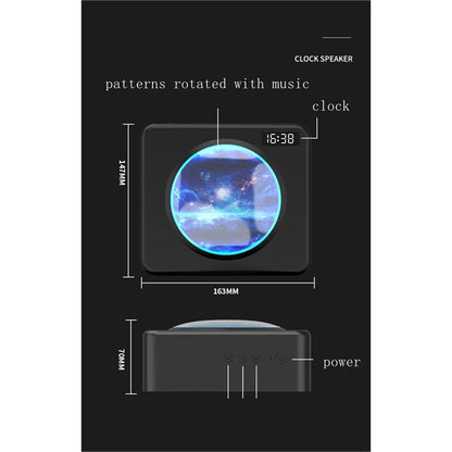Bluetooth Speaker with Led Light Clock Customized Patterns