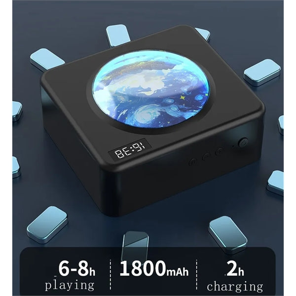 Bluetooth Speaker with Led Light Clock Customized Patterns