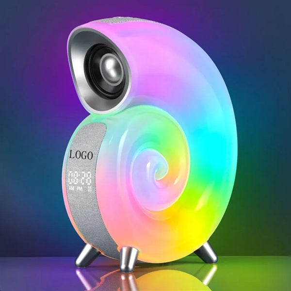 Conch Bluetooth Speaker with Led Light 16M APP Lamp Clock