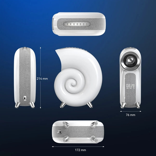 Conch Bluetooth Speaker with Led Light 16M APP Lamp Clock