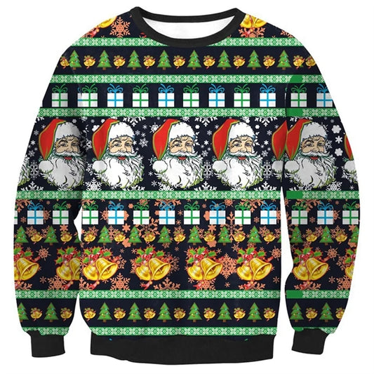 Crew Neck Ugly Christmas Sweatershirts for Women Men