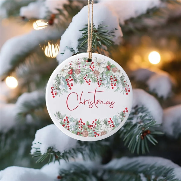 3" Sublimation Christmas Ceramic Ornament