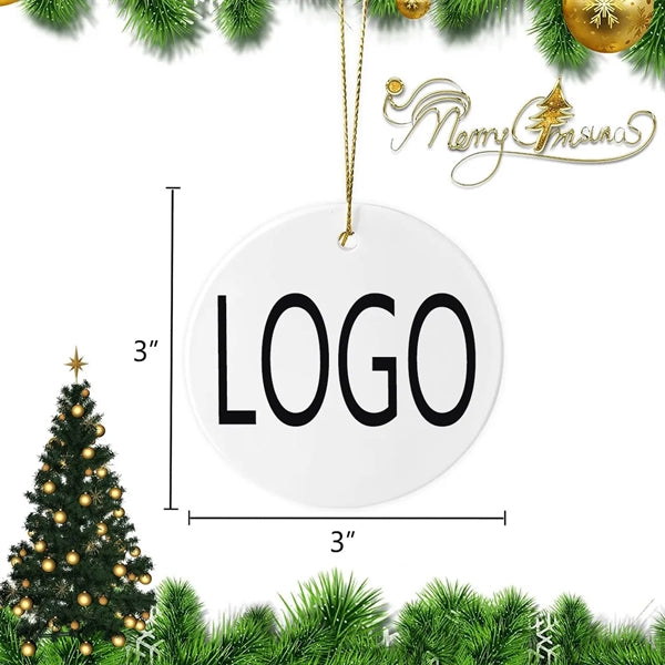3" Sublimation Christmas Ceramic Ornament