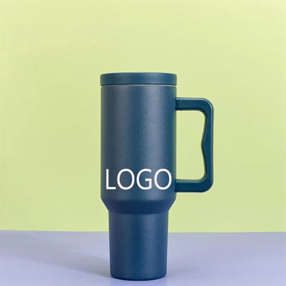 40oz Large Stainless Steel Tumbler with Handle and Straw