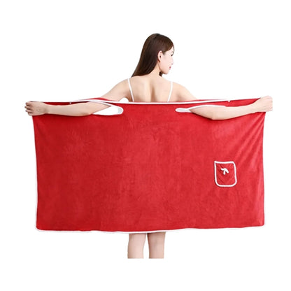 Coral Fleece Wearable Bath Towel