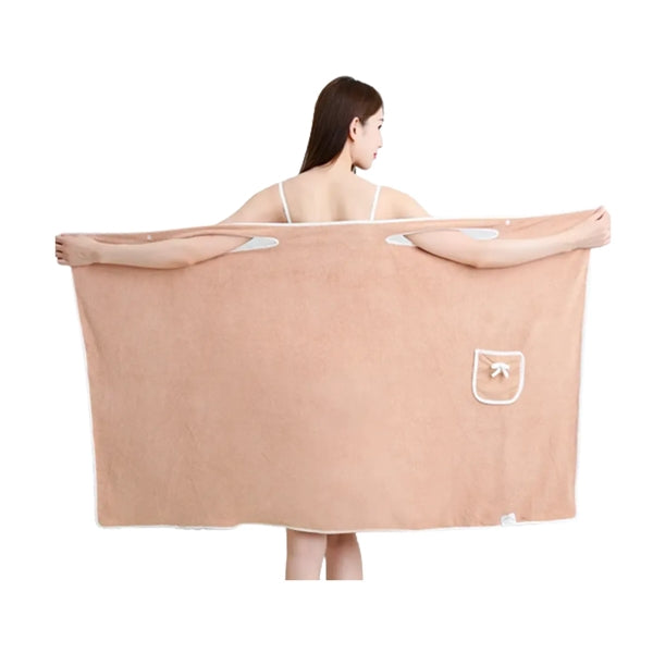 Coral Fleece Wearable Bath Towel