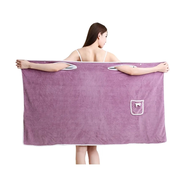 Coral Fleece Wearable Bath Towel