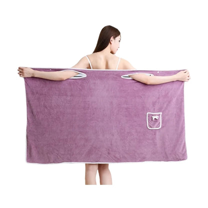 Coral Fleece Wearable Bath Towel