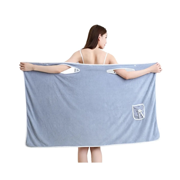 Coral Fleece Wearable Bath Towel