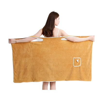 Coral Fleece Wearable Bath Towel