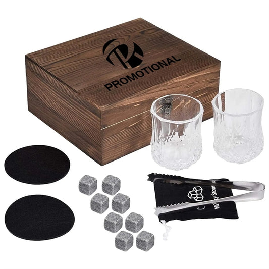Whiskey Ice Cube Stone Glass Gift Set