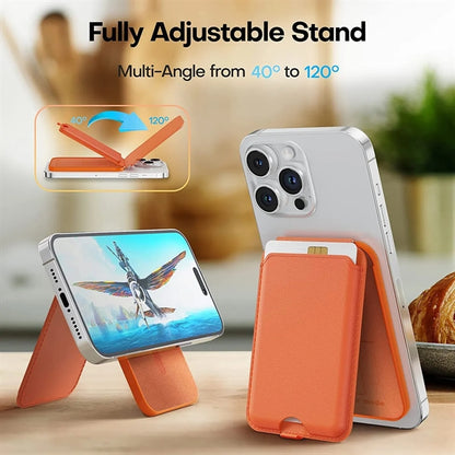 Magnetic iPhone Wallet Stand
