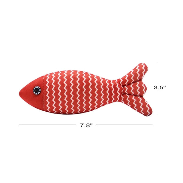 Lint Fish Catnip Cat Teething Kitty Stuffed Toys