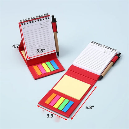 Coil Memo Pad with Pen and Sticky Notes