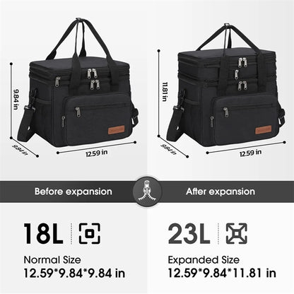 Large Capacity Portable Insulated Lunch Bag