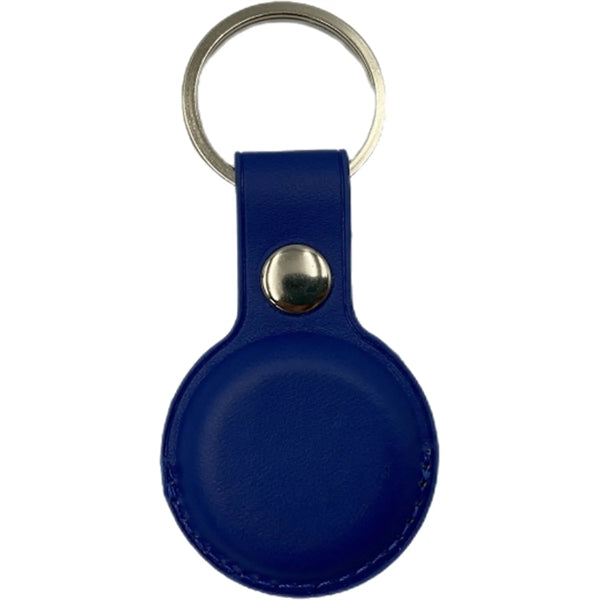 Leather Tag Holder w/ Snap Button & Keyring Custom Logo