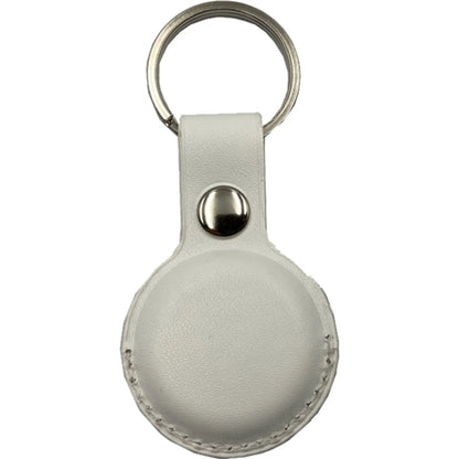 Leather Tag Holder w/ Snap Button & Keyring Custom Logo