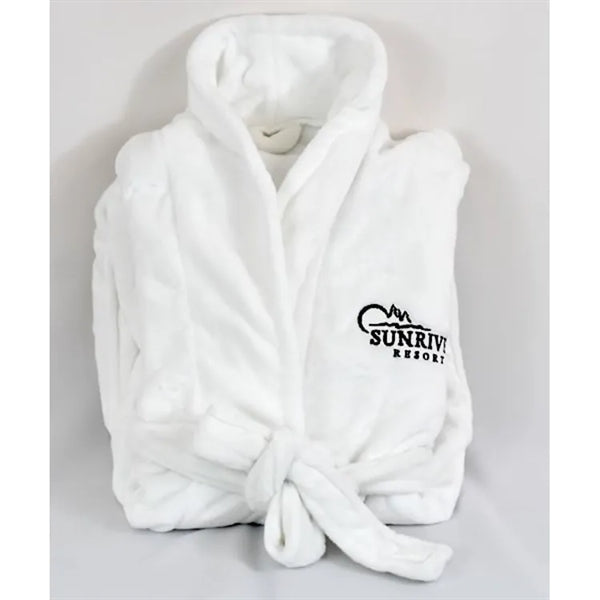 Mink Touch Luxury Robe (White & Navy)