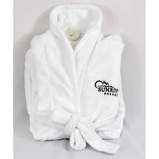 Mink Touch Luxury Robe (White & Navy)