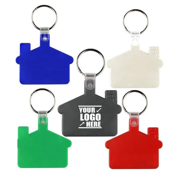 Personalized House Shape Plastic Key Tag