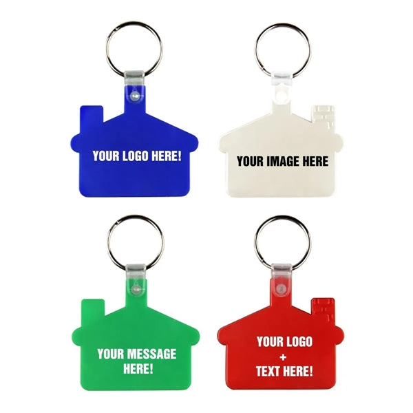 Personalized House Shape Plastic Key Tag