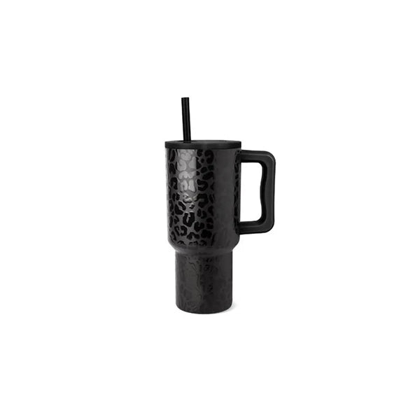 Insulated Stainless Steel 40oz Tumbler with Handle and Straw