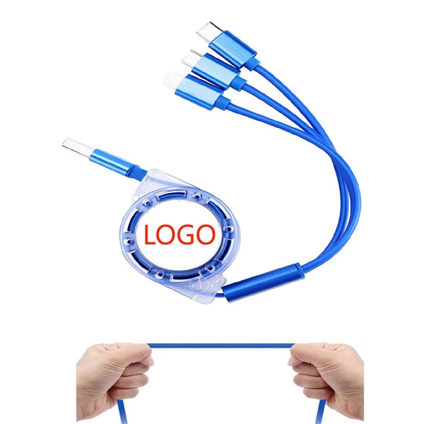 3 In 1 Retractable Multiple Charging Cable