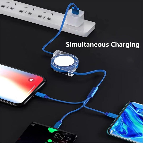 3 In 1 Retractable Multiple Charging Cable