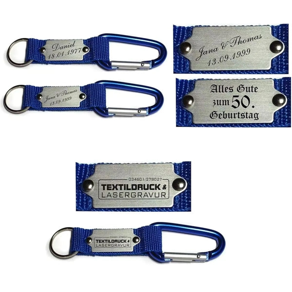 Carabiner Key Chain With Strap
