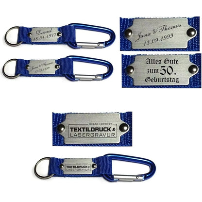 Carabiner Key Chain With Strap