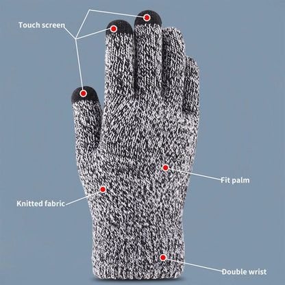 3 Finger Touch Friendly Thick Adult Warmth Gloves