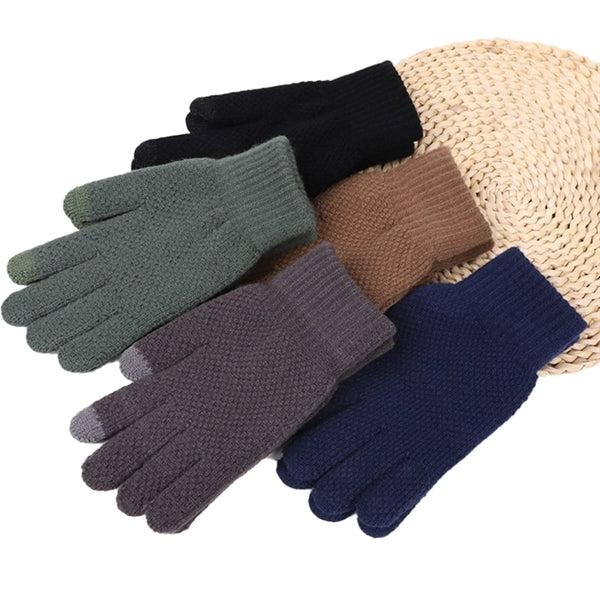 2 Finger Touch Warm Adult Gloves