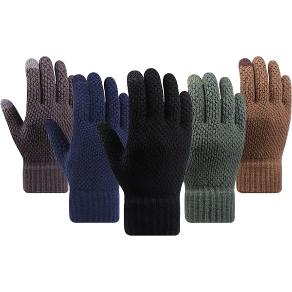 2 Finger Touch Warm Adult Gloves