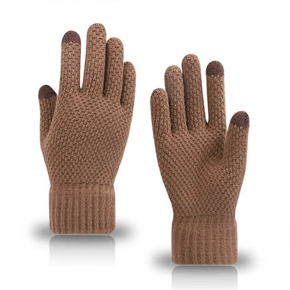 2 Finger Touch Warm Adult Gloves