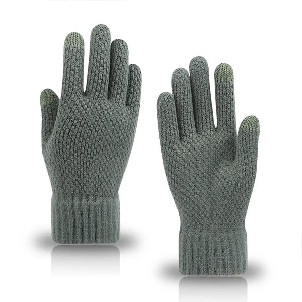2 Finger Touch Warm Adult Gloves