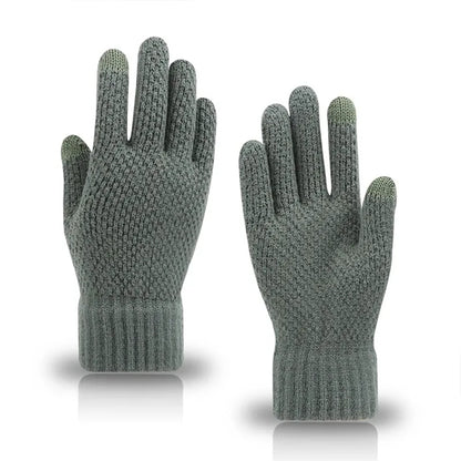 2 Finger Touch Warm Adult Gloves