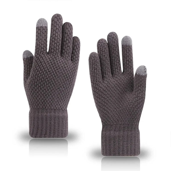 2 Finger Touch Warm Adult Gloves