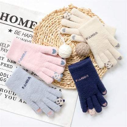 Adult Winter Female Gloves W/ Animal Jacquard Finger