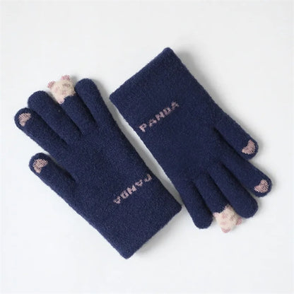 Adult Winter Female Gloves W/ Animal Jacquard Finger