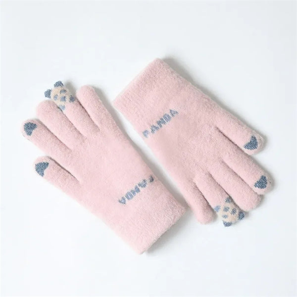 Adult Winter Female Gloves W/ Animal Jacquard Finger