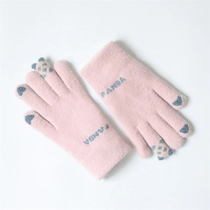 Adult Winter Female Gloves W/ Animal Jacquard Finger