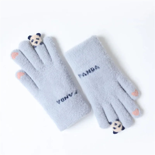 Adult Winter Female Gloves W/ Animal Jacquard Finger