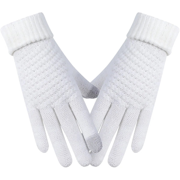 Thick Adult Female Gloves W/ 2 Finger Touch