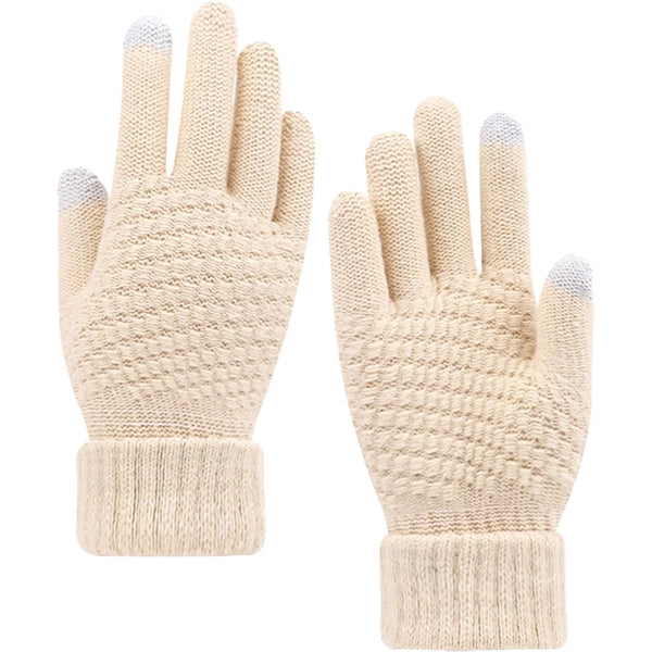 Thick Adult Female Gloves W/ 2 Finger Touch