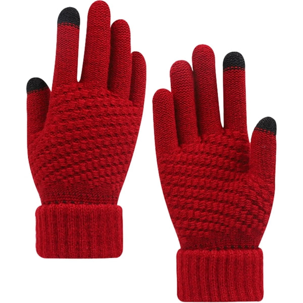 Thick Adult Female Gloves W/ 2 Finger Touch