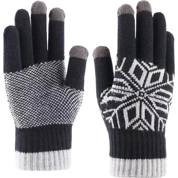 Cold Resistance Adult Male Gloves W/ 3 Finger Touch